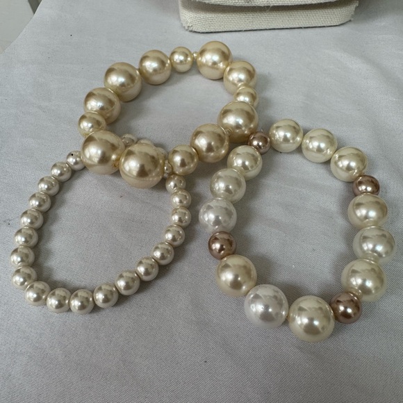 Set of 8 vintage stretch bead bracelets - Picture 9 of 10